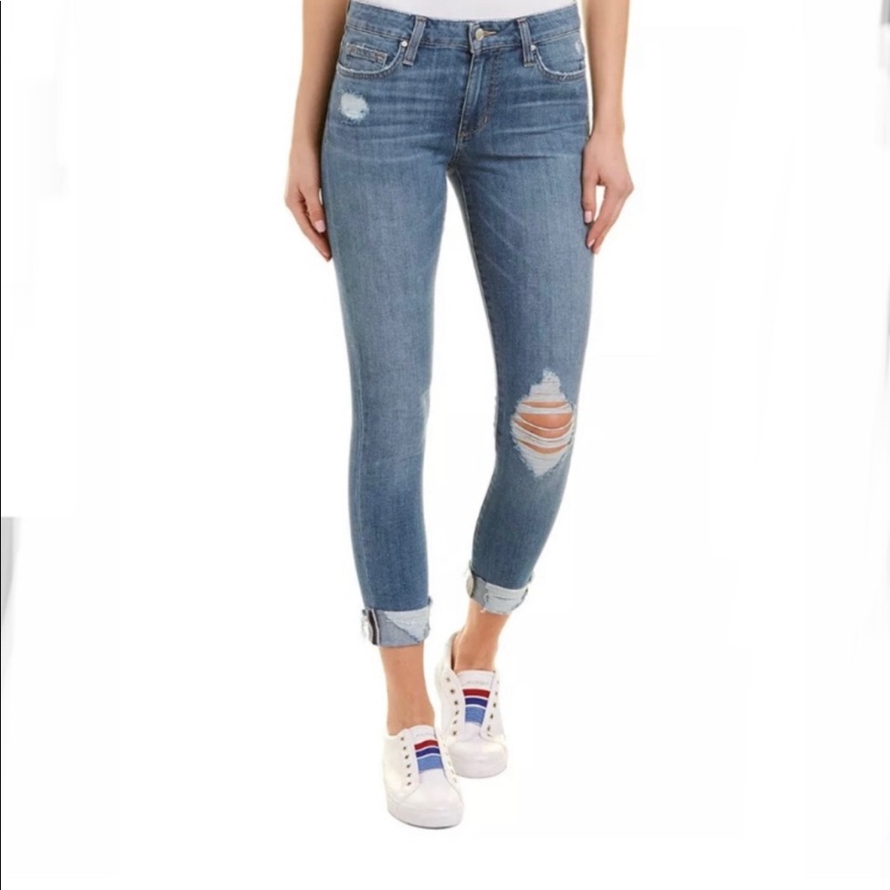 Joe’s Jean Mid Rise Skinny Cuff Crop Size 27
